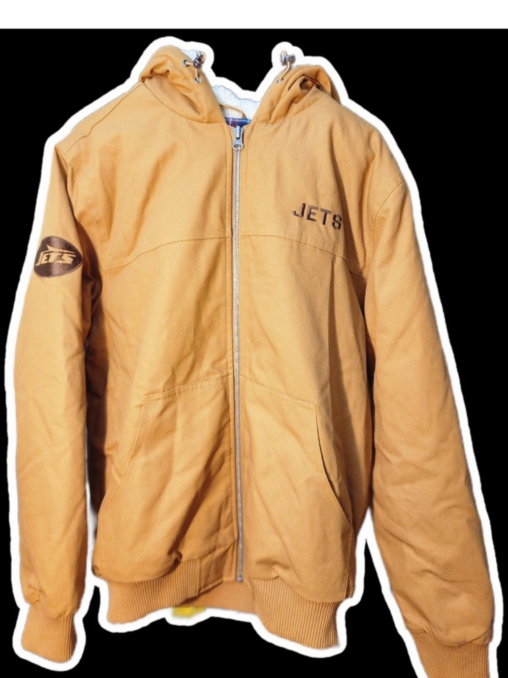Jets  Men's Medium G-III Sports by Carl Banks  Build-Up Heavy Duck Canvas Hoodie